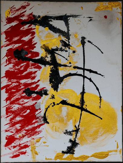 Centauress in Pursuit, mixed media work by Nana Bors