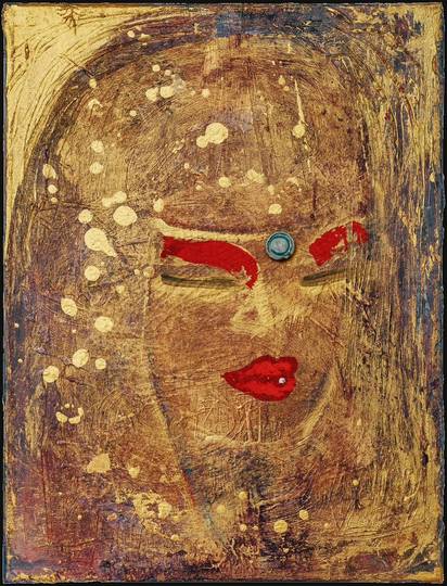 Egyptian Gas Goddess, mixed media work by Nana Bors