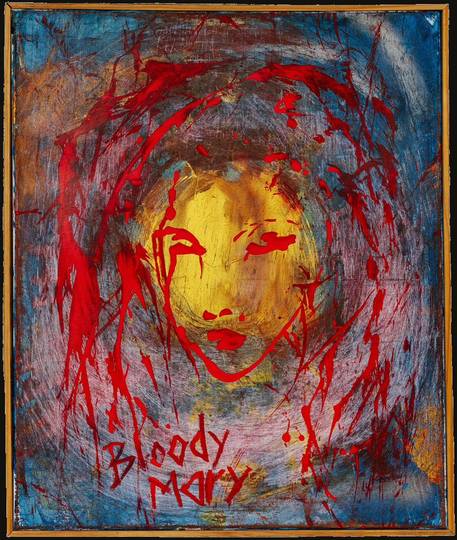 Bloody Mary, mixed media work by Nana Bors