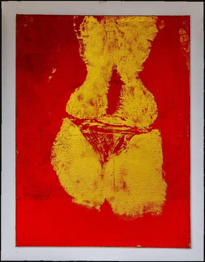 The Shape I Left Behind, mixed media work by Nana Bors