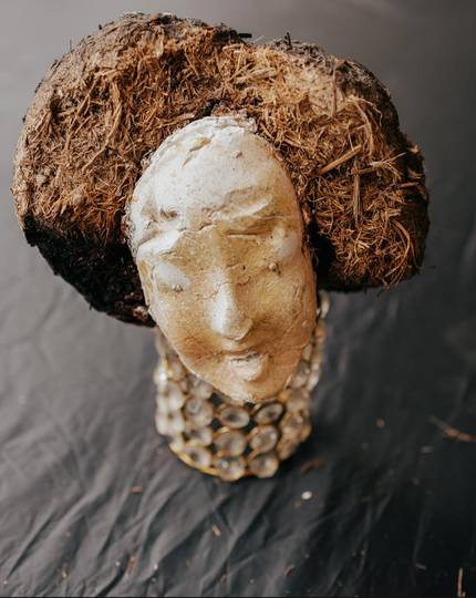 Homage to Gustav Klimt I, mixed media work by Nana Bors